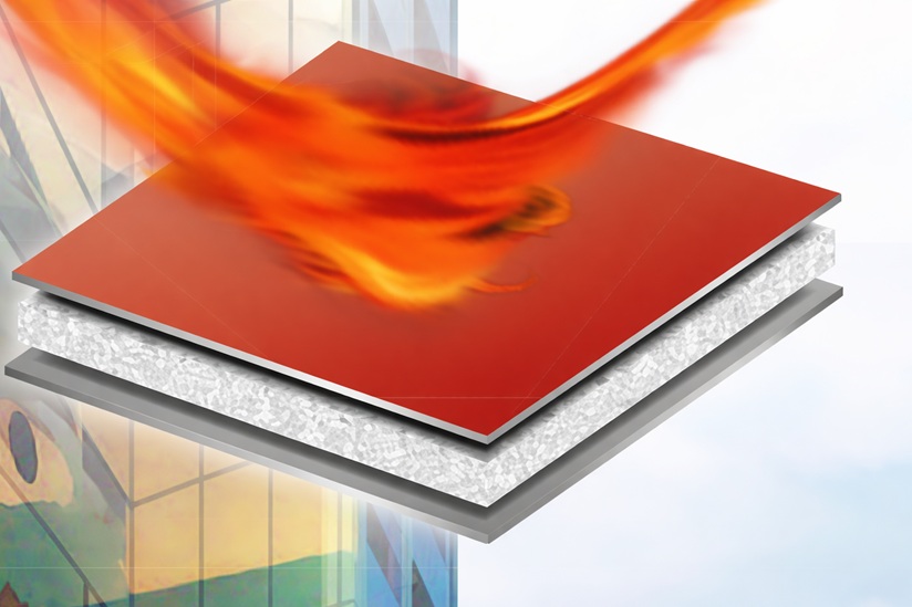 Panel de aluminio compuesto FR cortafuego